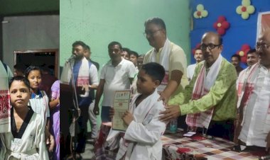 বোকাখাতত কৃৰ্তীমান খেলুৱৈক সম্বৰ্ধনা ভাৰতীয় জনতা পাৰ্টীৰ  :
