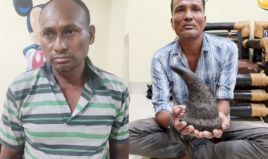 বোকাখাতত আৰক্ষীৰ জালত দুই গঁড়ৰ খৰ্গৰ চোৰাং ব্যৱসায়ী  : উদ্ধাৰ এটা গঁড়ৰ খৰ্গ  :