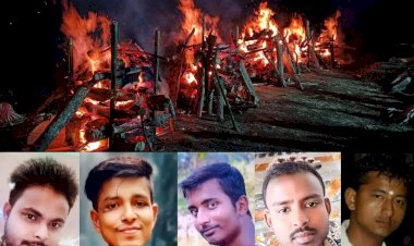 কলিয়াবৰৰ পথ দুৰ্ঘটনাত বন্ধুৰ বিয়াৰ বৰযাত্ৰী হৈ যোৱা বোকাখাতৰ ৫ জন যুৱকৰ শোকাবহ মৃত্যু  :