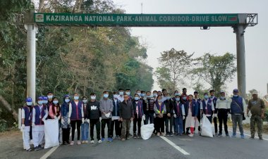 কাজিৰঙাৰ এনিমেল কৰিডৰত বোকাখাতৰ জে ডি এছ জি মহাবিদ্যালয় আৰু খুমটাইৰ জয়া গগৈ মহাবিদ্যালয়ৰ ছাত্ৰী ছাত্ৰীৰ আৱৰ্জনা পৰিস্কাৰ অভিযান  :