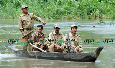 প্ৰত্যাশিত বানপানীৰ আশাত কাজিৰঙা ৰাষ্ট্ৰীয় উদ্যান : জৈৱতন্ত্ৰক প্ৰভাৱিত কৰিব পৰাকৈ প্লাৱিত হোৱা নাই কাজিৰঙা :  বিগত দুটা দিনত নিম্নগামী জলপৃষ্ঠ :  ক্ৰমান্বয়ে কমিবলৈ লৈছে ৰাষ্ট্ৰীয় উদ্যানৰ জলমগ্ন অঞ্চলৰ পানী  :