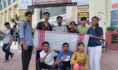 উত্তৰ প্ৰদেশৰ নয়ডাৰ ইনড'ৰ ষ্টেডিয়াত অনুষ্ঠিত  মুক্ত ৰাষ্ট্ৰীয় টাইকোৱাণ্ডো প্ৰতিযোগিতাত অসম দলৰ সাফল্য  : ৮ জন খেলুৱৈৰ স্থান লাভ  :