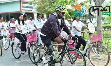 বোকাখাতত নিৰ্বাচন বিভাগৰ উদ্যোগত সজাগতা অভিযান  : পেৰা-চাইক্লিষ্ট ৰাকেশ বণিকৰ নেতৃত্বত চাইকেল ৰেলী  :