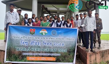 কাজিৰঙাৰ ৰাষ্ট্ৰীয় উদ্যান আৰু ব্যঘ্ৰ সংৰক্ষিত বনাঞ্চলত বিশ্ব ঐতিহ্য দিৱস উদযাপন  : ছাত্ৰ ছাত্ৰীৰ উদ্যান দৰ্শন :