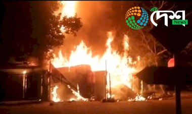 নিশা বোকাখাতৰ সাপজুৰিত ভয়ংকৰ অগ্নিকাণ্ড : জুইত জাহ গ’ল ৭ খনকৈ ব্যৱসায়িক প্ৰতিষ্ঠান :