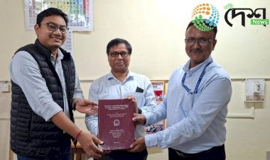 বোকাখাতৰ চি এন বি মহাবিদ্যালয়ৰ প্ৰৱক্তা বিদ্যুৎ বিকাশ শইকীয়ালৈ সন্মানীয় ডক্তৰেট ডিগ্ৰী :