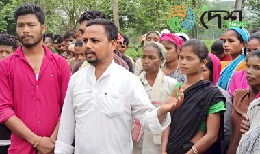 বোকাখাত সমজিলাৰ কাকচাংত প্ৰাপ্য মজুৰীৰ দাবীত চাহ শ্ৰমিকৰ প্ৰতিবাদ :