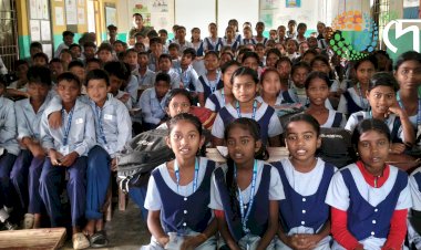 Awareness program on the conservation of Bengal Florican at Japoripathar High School in Bokakhat Co-district.