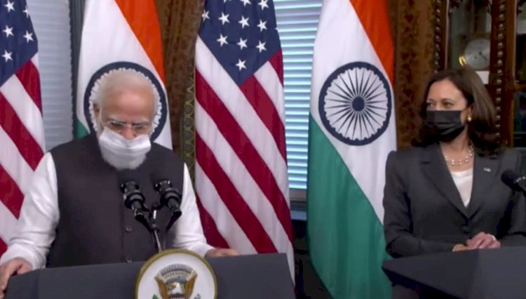 PM Narendra Modi Meets US Vice President Kamala Harris during his official visit to US