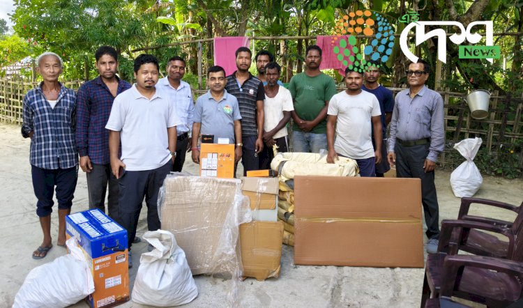 বনৰীয়া হাতীৰ কৱলৰ পৰা শস্য ৰক্ষাৰ বাবে বোকাখাত সম জিলাৰ গেলেকা বালিজানত সৌৰচালিত বেৰা : নিৰ্মান কৰিছে স্থানীয় ৰাইজে :